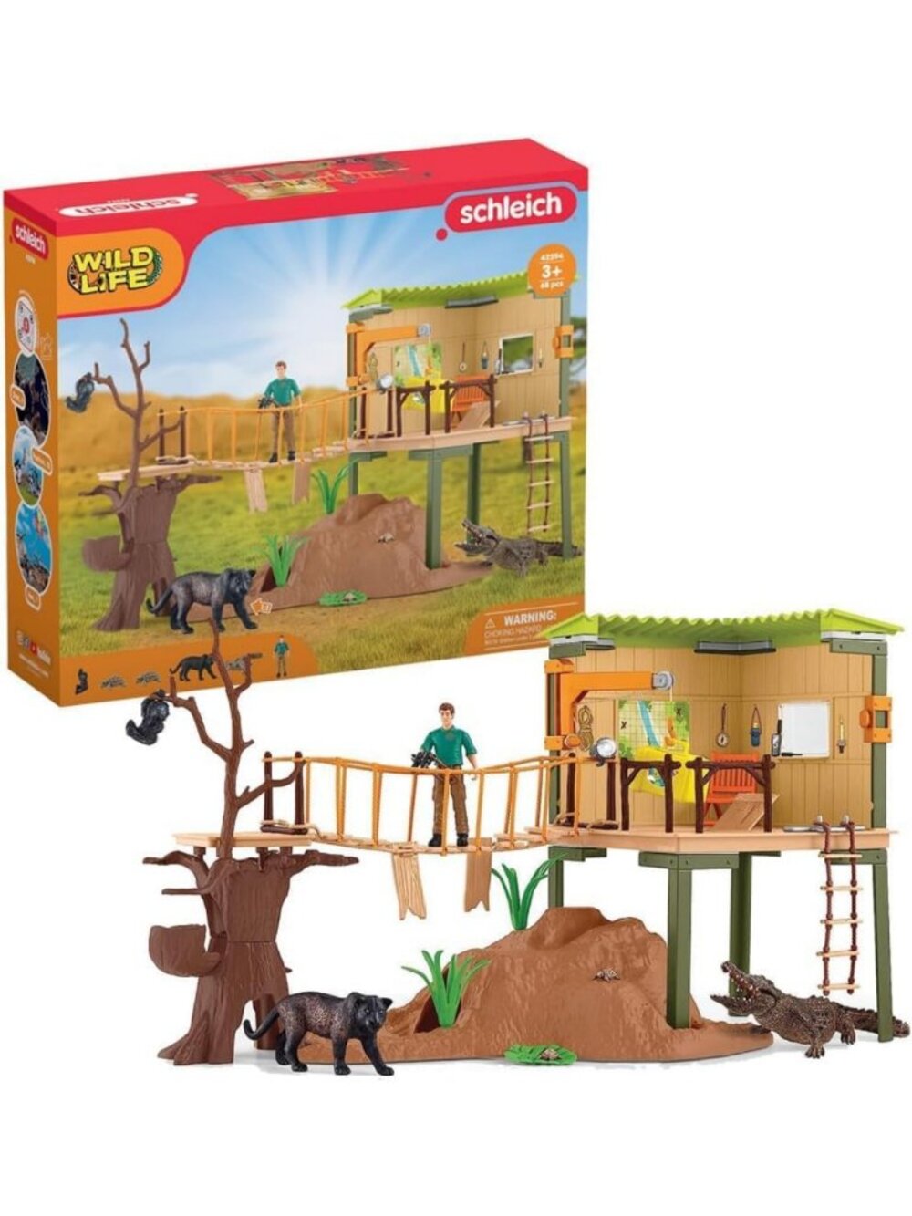 Wildlife Adventure Playset - 68 PC Ranger Station with Accessories for Kids 3